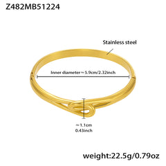 18K Gold-Plated Cubic Zirconia Bangle Designs