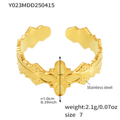 Gold-Tone Sculptural Open Ring
