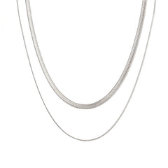 Nicolette Minimalist Snake Layered Necklace