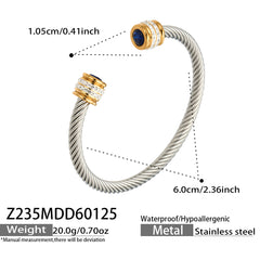 Cubic Zirconia Open Cuff Bracelet Designs