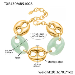 Color Resin Oval Link Jewelry