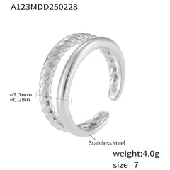 18K Gold-Plated Sculptural Open Ring Designs