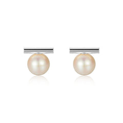Nicolette Vintage-Inspired Pearl Geometric Stud Earrings No. 391035