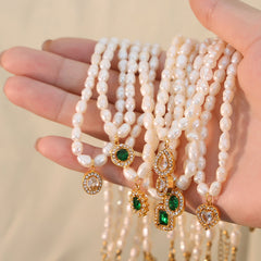 Ornate Stone Pendant Necklace or Stud Earrings