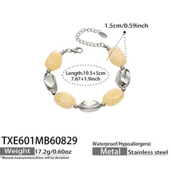 18K Gold-Plated Color Resin Link Jewelry