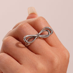 Sculptural Bow Open Ring