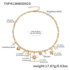 Celestial Charm Necklace and Bracelet