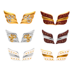 Enamel Geometric or Bow Stud Earrings
