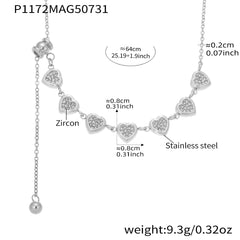 Sparkling Heart Y Necklace or Star Pendant Necklace