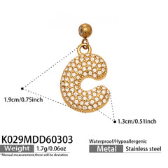 Cubic Zirconia Letter Charms & Separate Necklace Chains