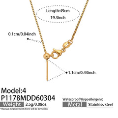 Cubic Zirconia Letter Charms & Separate Necklace Chains