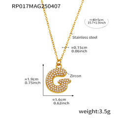 Cubic Zirconia Initial Pendant Necklace