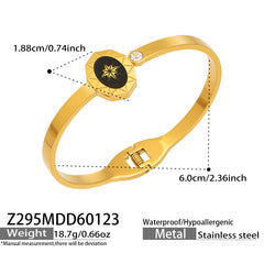 Evil Eye and Natural Stone Open Bangle Collection