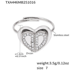 Layered Heart Cubic Zirconia Necklace, Earrings or Ring