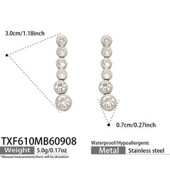 Color Cubic Zirconia Necklace Bracelet and Earrings