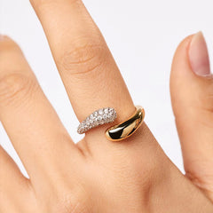Marielle Dainty Teardrop Adjustable Ring