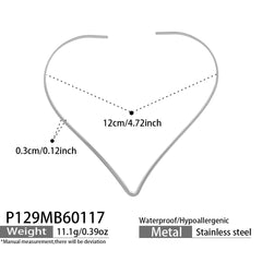 Open Stainless Steel Collar Necklaces
