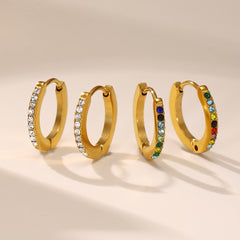 Small Cubic Zirconia Huggie Earrings