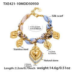 Scarf-Tie Multi-Charm Jewelry Designs