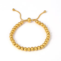 Polished Bead Sliding Clasp Bracelet