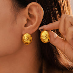 Sculptural Smiling Lips Stud Earrings