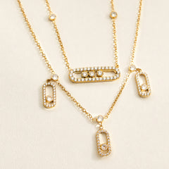 18K Gold-Plated Cubic Zirconia Pendant Necklace Designs