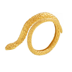18K Gold-Plated Coiled Snake Open Ring