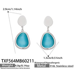 Color Cat-Eye Teardrop Jewelry
