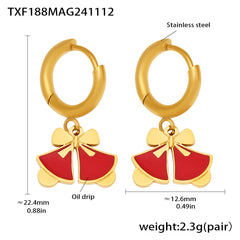 Garnet and Enamel Christmas Jewelry