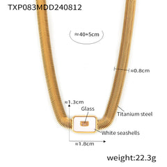 Geometric Inlay Necklace or Bracelet