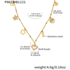 Cubic Zirconia Heart Layered Necklace Designs