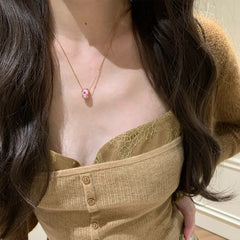 Marielle Pavé Rose Necklace