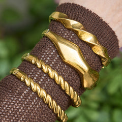 Sculptural Smooth or Twisted Cuff Bracelet