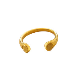 18K Gold-Plated Rounded Open Ring