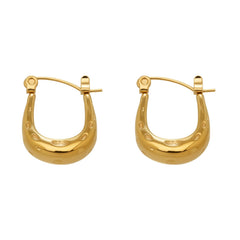 Matte Hammered Hoop Earrings