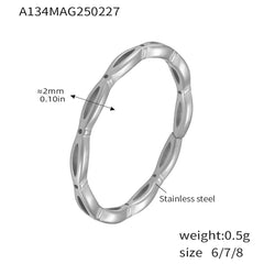 Interlocking-Detail Adjustable Open Rings