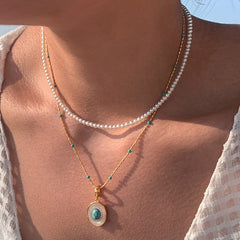 Marielle Vintage-Inspired Turquoise Layered Necklace
