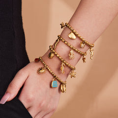 Ocean Charm Bead Bracelet
