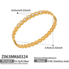 Wave and Cubic Zirconia Bangle Designs