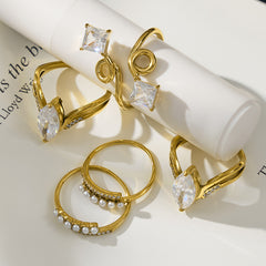 Cubic Zirconia Statement Ring Collection