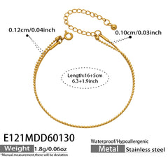 18K Gold-Plated Layered Snake Chain Bracelet