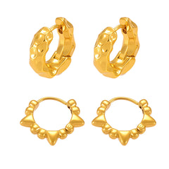 Textured Mini Hoop Earrings