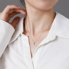 Marielle Minimalist Moon Pendant Necklace