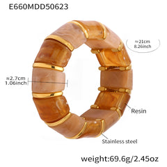 Color Resin Stretch Bracelet
