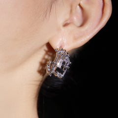 Nadine Textured Twisted Stud Earrings
