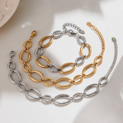 18K Gold-Plated Open Oval Link Jewelry