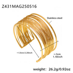 Wrapped Wire Collar Necklace, Cuff Bracelet & Ring
