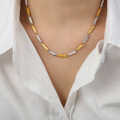Textured Geometric Necklace Collection