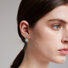 Daphne White Mother-of-Pearl Heart Drop Earrings