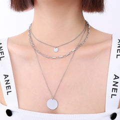 18K Gold-Plated & Silver-Tone Triple-Layer Necklace